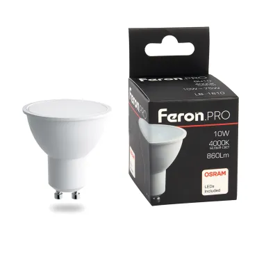 Лампа светодиодная Feron Lb 1610 GU10 10Вт 4000K 38162
