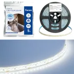 Светодиодная LED лента 180SMD(2835)/м 16Вт/м 24V 5000*10*2.3мм 6000К IP65 Feron 51827