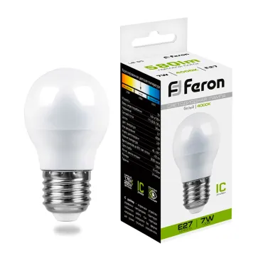 Лампа светодиодная Feron LB-95 E27 7Вт 4000K 25482