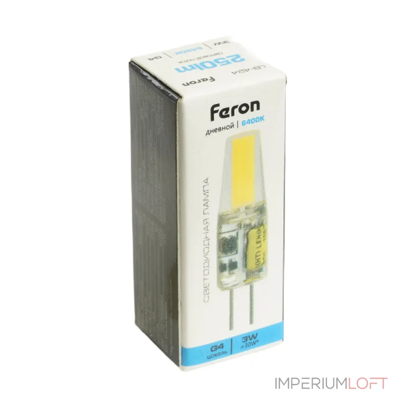 Лампа светодиодная Feron LB-424 G4 3W 12V 6400K 51172