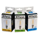 Лампа светодиодная Feron Saffit LB-61 E14 5Вт 4000K 25579 Цвет арматуры Неокрашенный Цвет плафонов зеленый от ImperiumLoft