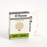 Лампа светодиодная Feron LB-16 G4 3W 12V 4000K 25093