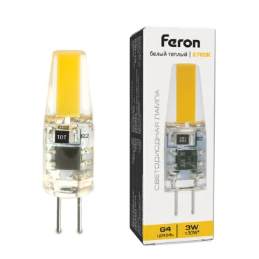 Лампа светодиодная Feron LB-423 G4 3W 230V 2700K 51167