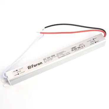 Трансформатор электронный для светодиодной ленты Feron LB001 12Вт 1.5A 18W 48010