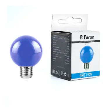Лампа светодиодная Feron LB-371 E27 3Вт K 25906 Цвет арматуры хром Цвет плафонов хром