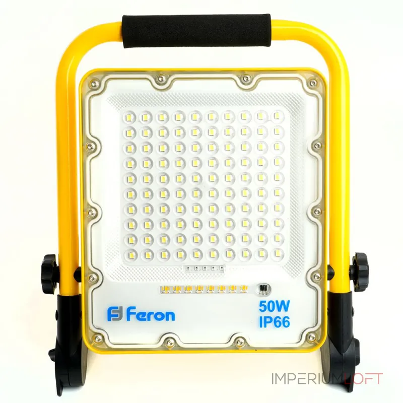 Светодиодный прожектор переносной с зарядным устройством Feron LL-951 LED IP66 50W 6400К