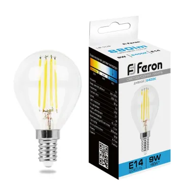 Лампа светодиодная Feron LB-509 E14 9Вт 6400K 38223