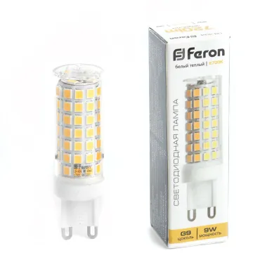 Лампа светодиодная Feron Lb 434 G9 9Вт 2700K 38146