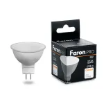 Лампа светодиодная Feron LB-1608 GU5.3 8Вт 2700K 38089 Цвет арматуры никель Цвет плафонов прозрачный