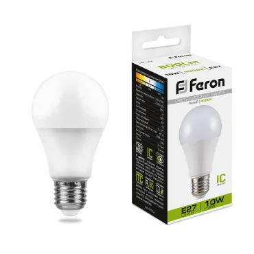 Лампа светодиодная Feron LB-92 Шар E27 10W 175-265V 4000K 25458 Лампа светодиодная Feron LB-92 Шар E27 10W 175-265V 4000K 25458