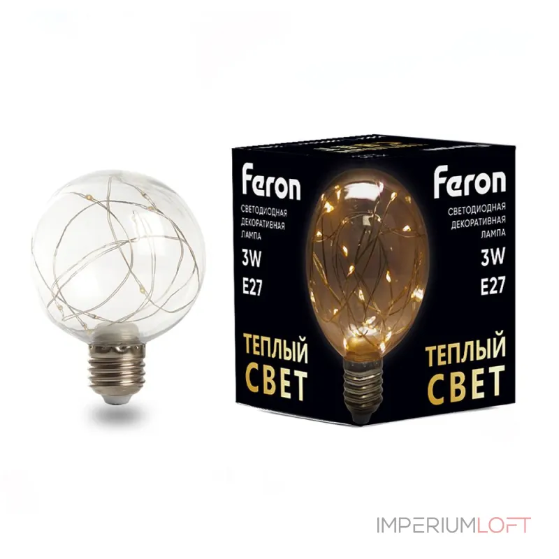 Лампа светодиодная Feron LB-381 E27 3Вт 2700K 41675 Лампа светодиодная Feron LB-381 E27 3Вт 2700K 41675