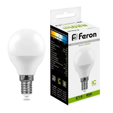Лампа светодиодная Feron LB-550 E14 9Вт 4000K 25802 Лампа светодиодная Feron LB-550 E14 9Вт 4000K 25802
