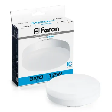 Лампа светодиодная Feron LB-453 GX53 12W 175-265V 6400K 25868 Лампа светодиодная Feron LB-453 GX53 12W 175-265V 6400K 25868