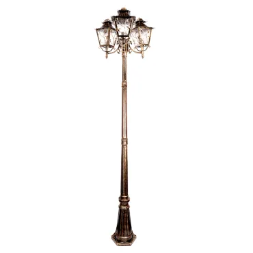 Фонарный столб Feron Палермо 11646 Цвет арматуры золото Цвет плафонов прозрачный
