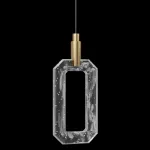Подвесной светильник Fluorite Flagranti Brass FL1173-1P с лаконичным стеклянным плафоном