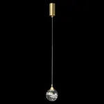 Подвесной светильник Fluorite Perfectio Brass FL1175-1PB с плафоном из горного хрусталя