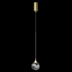 Подвесной светильник Fluorite Perfectio Brass FL1175-1PB с плафоном из горного хрусталя
