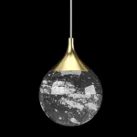 Подвесной светильник Fluorite Perfectio Brass FL1175-1PB с плафоном из горного хрусталя