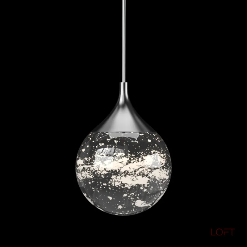 Подвесной светильник Fluorite Perfectio Chrome FL1176-1PS с плафоном из горного хрусталя