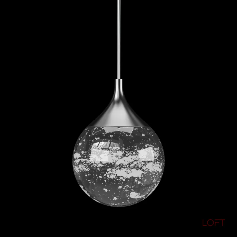 Подвесной светильник Fluorite Perfectio Chrome FL1176-1PS с плафоном из горного хрусталя