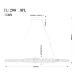 Люстра подвесная Fluorite Stellary FL1208-18PL