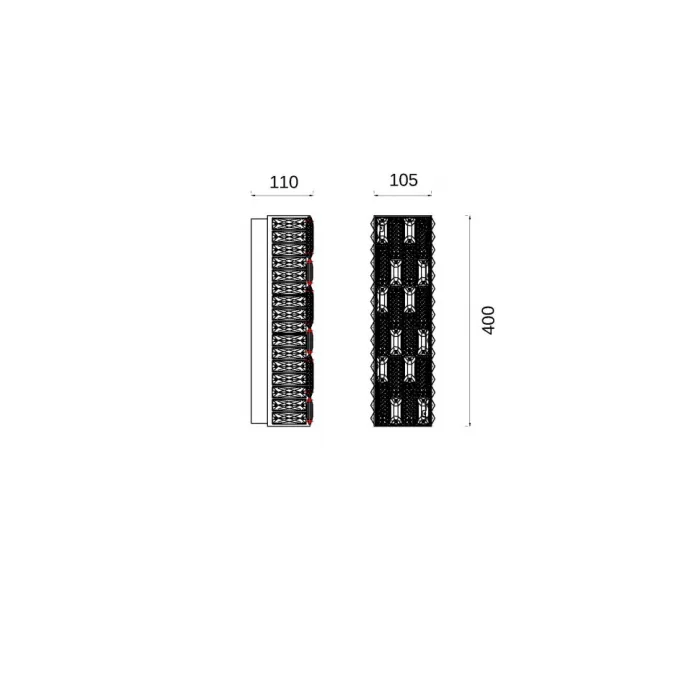Настенный светильник (Бра) Fluorite Festo FL1051-2W от ImperiumLoft