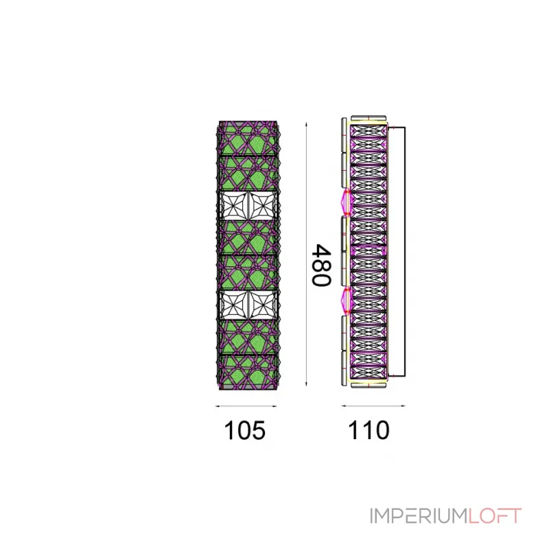 Настенный светильник (Бра) Fluorite Ravissement FL1068-2W от ImperiumLoft Настенный светильник (Бра) Fluorite Ravissement FL1068-2W от ImperiumLoft