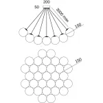 Подвесная люстра Fluorite Unity FL1048-29P