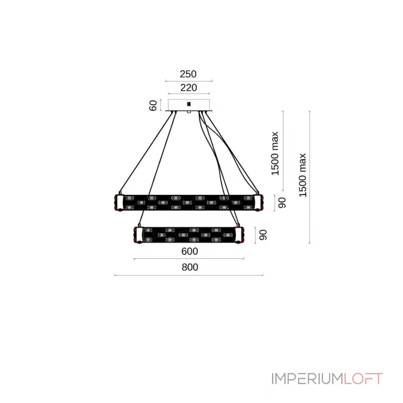 Люстра подвесная Fluorite Festo FL1052-20P от ImperiumLoft