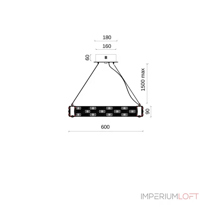 Подвесная люстра Fluorite Festo FL1051-7P