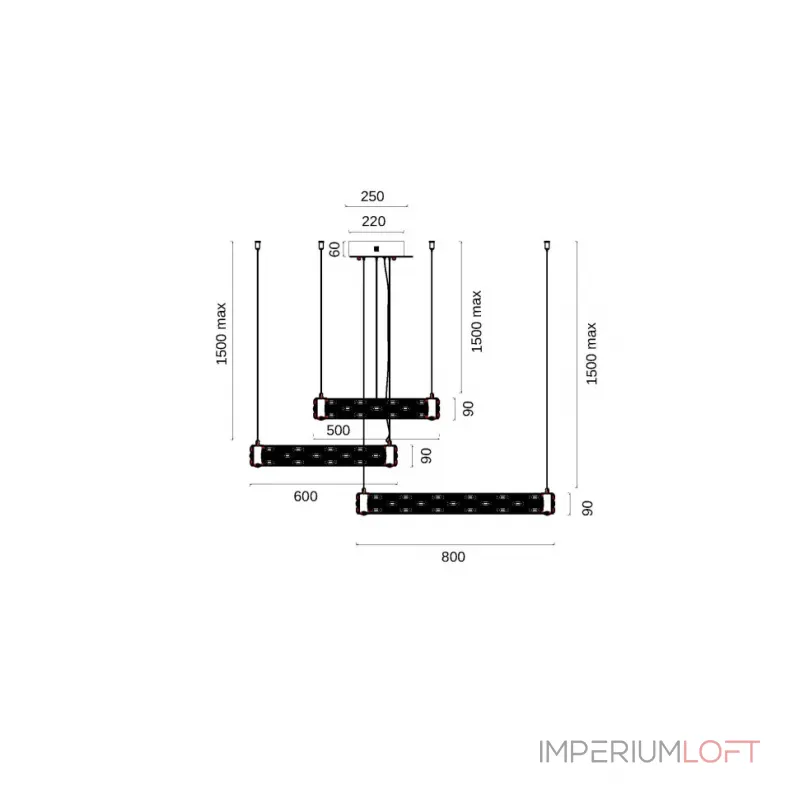 Люстра подвесная Fluorite Festo FL1052-30P от ImperiumLoft