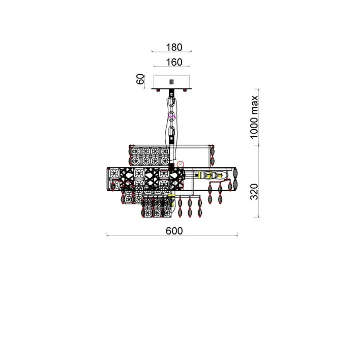 Люстра подвесная Fluorite Majeste FL1060-16P от ImperiumLoft