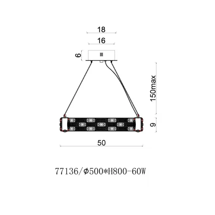 Люстра подвесная Fluorite Festo FL1052-6P от ImperiumLoft