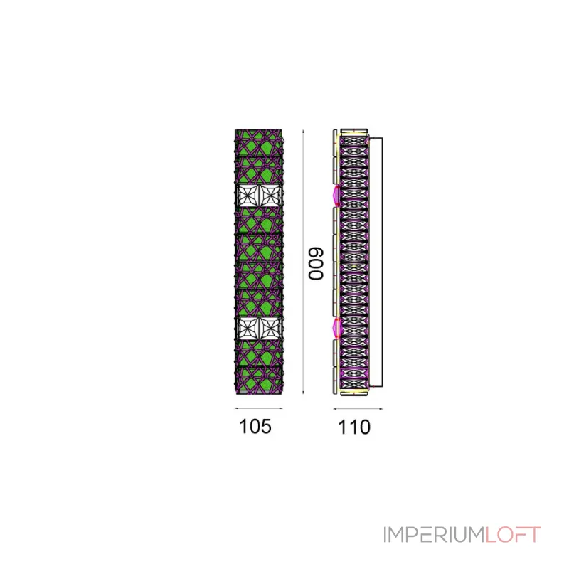 Настенный светильник (Бра) Fluorite Ravissement FL1057-3W от ImperiumLoft Настенный светильник (Бра) Fluorite Ravissement FL1057-3W от ImperiumLoft