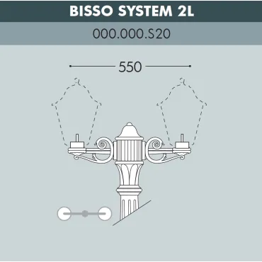 Консоль для паркового фонаря FUMAGALLI BISSO SYS 2L 000.000.S20.A0