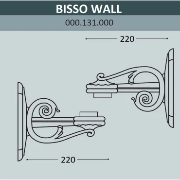 Консоль для паркового фонаря FUMAGALLI BISSO WALL 000.131.000.A0