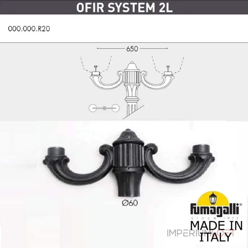 Парковый фонарь FUMAGALLI TABOR OFIR/SIMON 2L U33.205.R20.AXH27 Парковый фонарь FUMAGALLI TABOR OFIR/SIMON 2L U33.205.R20.AXH27