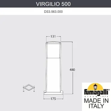 Ландшафтный фонарь FUMAGALLI VIRGILIO 500 DS3.563.000.WYF1R Ландшафтный фонарь FUMAGALLI VIRGILIO 500 DS3.563.000.WYF1R