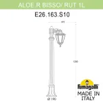 Садовый светильник-столбик FUMAGALLI ALOE`.R BISSO/RUT 1L E26.163.S10.VYE27