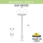 Садово-парковый фонарь FUMAGALLI ARTU BISSO/G300 2L G30.158.S20.WZE27