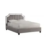 N-BD1894V GR Кровать с зеркальными вставками серая 214*172*127см от ImperiumLoft