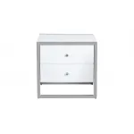 KFG104 Тумба с 2-мя ящиками белая/хром 60*40*58см от ImperiumLoft