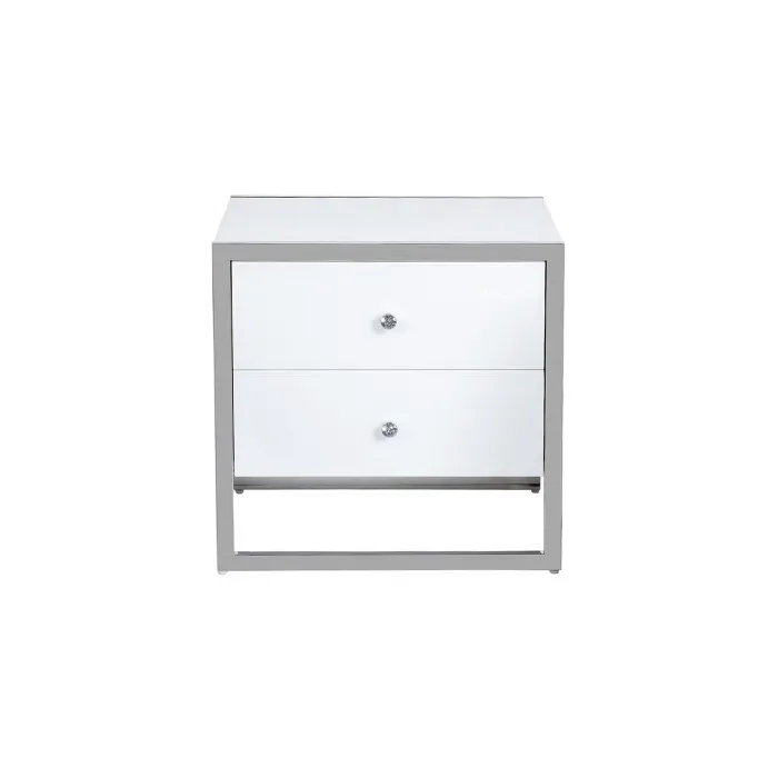 KFG104 Тумба с 2-мя ящиками белая/хром 60*40*58см от ImperiumLoft