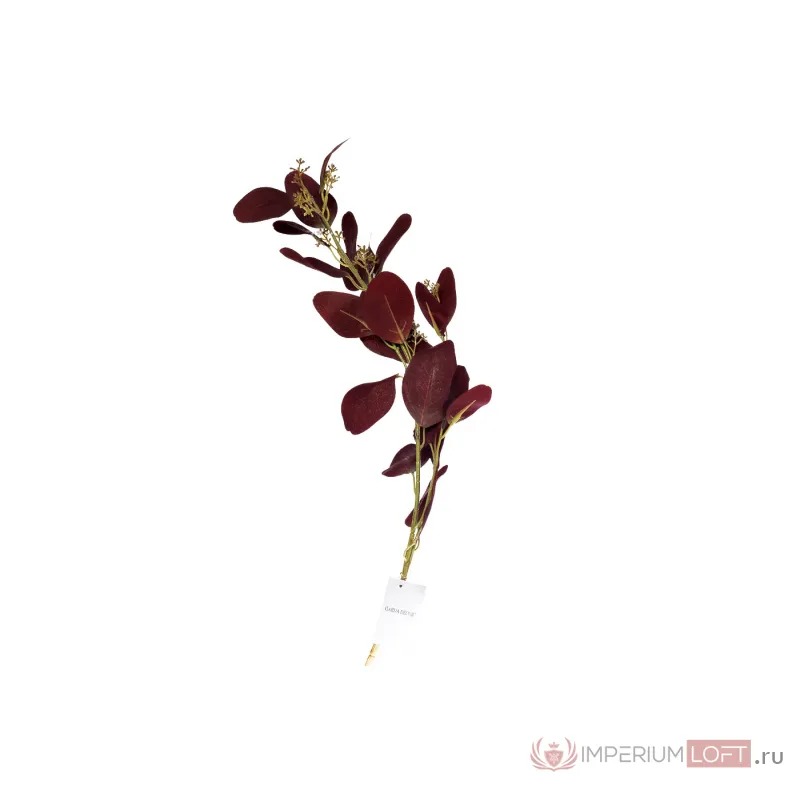 9F28558-BR Веточка эвкалипта с цветами листья бордовые 72см (24) от ImperiumLoft