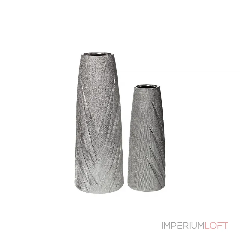 Ваза керамическая серебристая 18H7732S-3 от ImperiumLoft Ваза керамическая серебристая 18H7732S-3 от ImperiumLoft