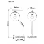 Лампа настольная с матовым плафоном, хром 91GH-T01 от ImperiumLoft