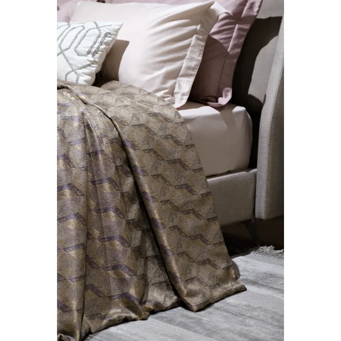 GD-TON05-POKR ZOL Покрывало MODENA золотое 260*260см от ImperiumLoft