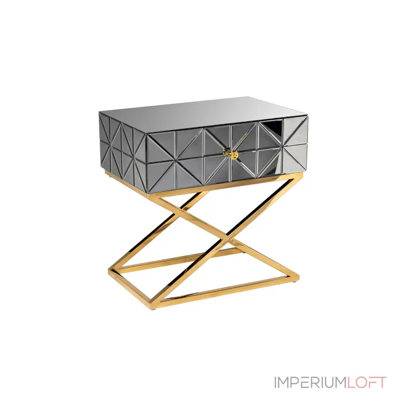 KFG090 Тумба с матовой зерк.отделкой каркас металл. 60*40*60см