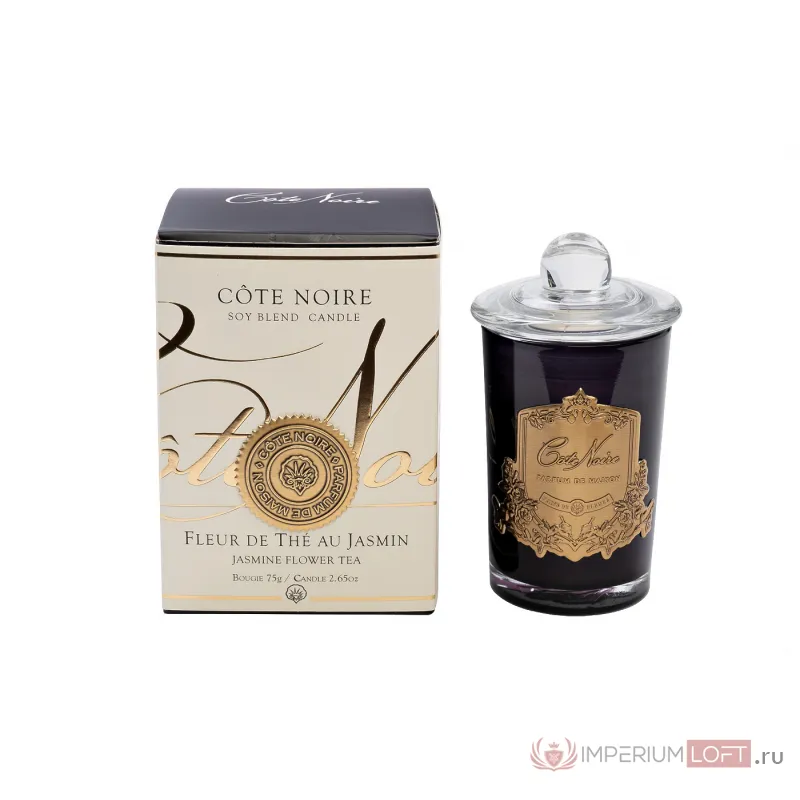 96CN7520 Свеча ароматическая Jasmin Flower Tea в стакане в упаковке 75 гр. от ImperiumLoft