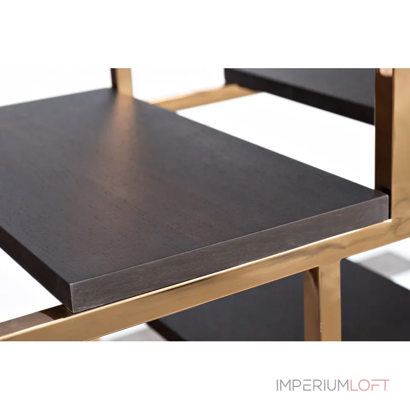 Стеллаж-полусфера розовое золото/темный шпон от ImperiumLoft Стеллаж-полусфера розовое золото/темный шпон от ImperiumLoft